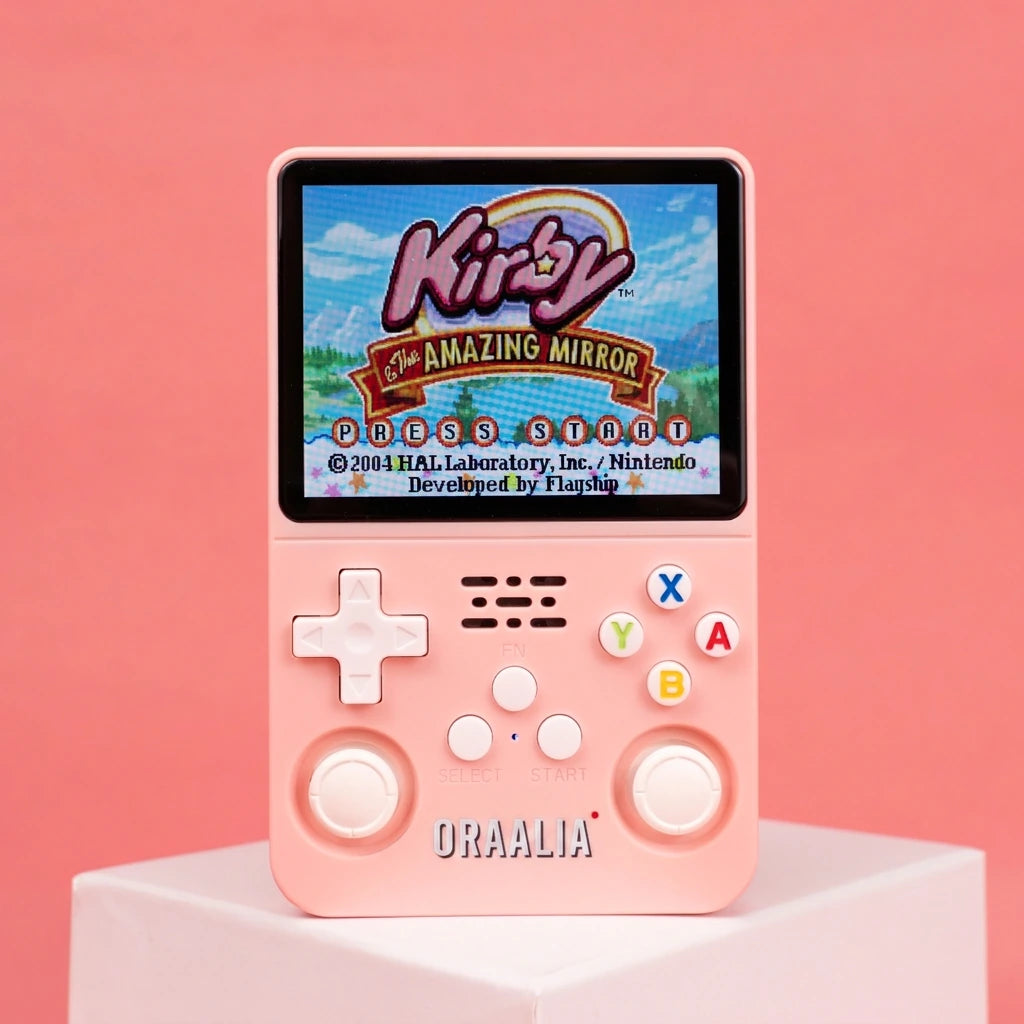 Console de jeux rétro ORAALIA RETRO rose sur socle